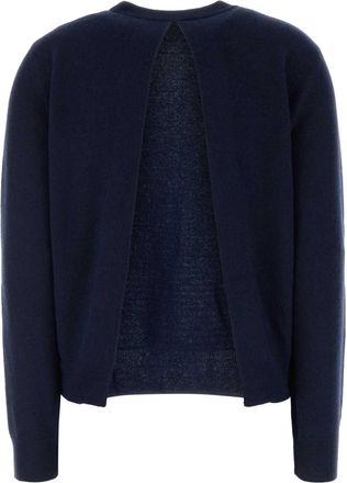 Jil Sander Womens Navy Blue Cashmere Swearer Prussianblue Exterior: Maglieria Sweater
