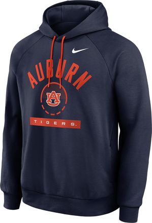 Nike Auburn Courtside Nike Mens Dri-FIT College Pullover Hoodie in Blue | 04EJ19MBAUN-USU