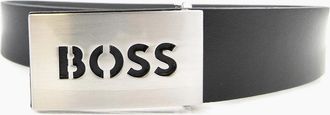 HUGO BOSS Mens Hugo Boss Icon Cut Sz35 Buckle Belt Black 001 - Size: 105
