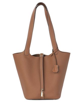 Tiffany & Fred Pebbled Leather Bucket Tote