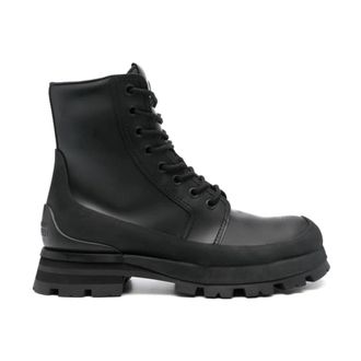 Alexander McQueen Alexander McQueen, Lace-up Boots, male, Black, Size: 10 US Wander Lace-up Boots