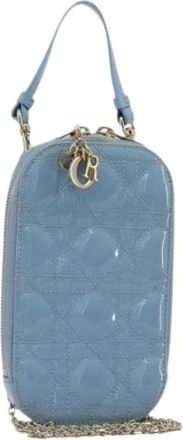 Dior Pre-owned Patent Leather Mini Shoulder Bag - Dames - Vintage Mini Tas - Blauw - ONE Size - Leer - Vintage