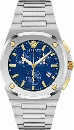 Versace Tolomeo Chrono Bracelet Watch, 44mm in Stainless Steel at Nordstrom