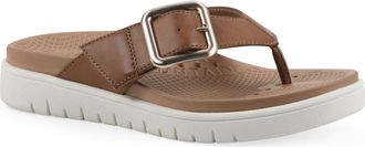 White Mountain Nalla Recovery Foam Thong Sandal in Dk.tan/Burnish/Smooth at Nordstrom Rack, Size 7.5