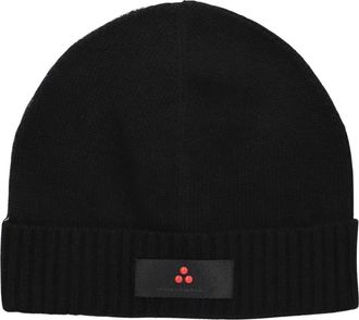 Peuterey Heren Stijlvolle Zwarte Wintermuts - Heren - Hoeden - Zwart - ONE Size - Wol - Accessoires