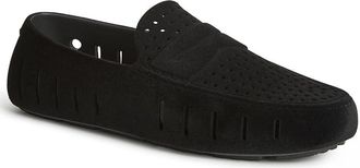 Floafers Country Club Driver Loafers Black Suede Perforated Shoes ZPO3282