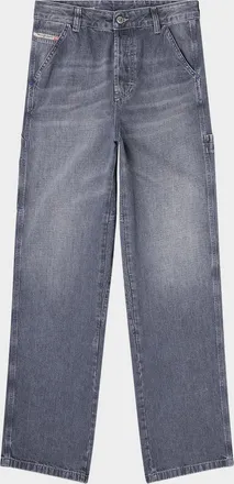 Diesel Men & apos;s D-d-livery-w l32 Grey-Wash Carpenter Pants