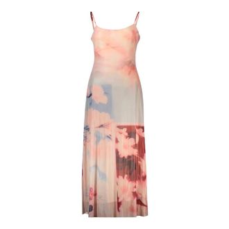 Desigual Frida Lange Jurk met Patroon - Dames - Casual kleedjes - Roze - M - Kleedjes