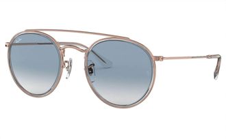 Ray-Ban Unisex - Double Bridge Sunglasses In Rose Gold / Blue Gradient