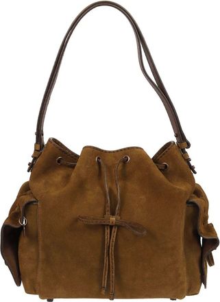 Acne Studios Multipocket Suede Bucket Bag - Dames - Tassen - Bruin - Maat: ONE Size Su&egrave;de