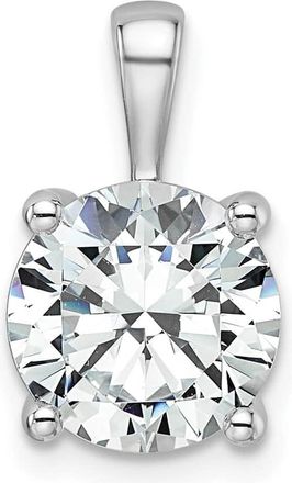 Diamond2Deal 14k White Gold 3 Ct Lab Grown Diamond Round Pendant