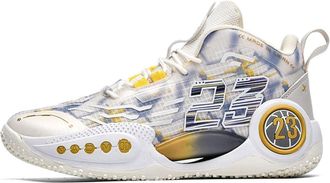 Generic Mens Basketball Shoes Shock-Absorbing Wear-Resistant Rebound Lightweight Breathable Outdoor Sports Training Walking Shoes(Beige,5.5 UK)