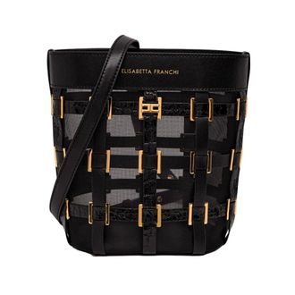 Elisabetta Franchi Bucket Shoulder Bag - - Bags - Donna - Nero - ONE SIZE