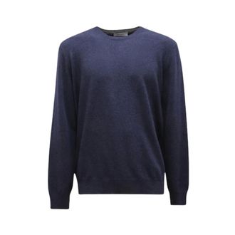 Gran Sasso Trui met ronde hals - Heren - Truien - Blauw - Maat: L Wol