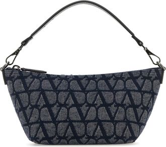 Valentino Garavani Silver Leather Micro Locã² Handbag from
