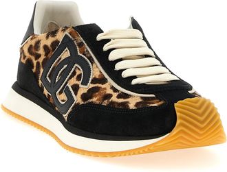 Dolce & Gabbana Womens Multicolor Calfskin Low Top Sneakers