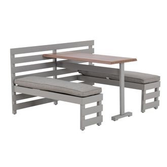 Sunjoy Direct Comedor De Jard&iacute;n De Acero Lagos - 126cm X 157cm, Gris