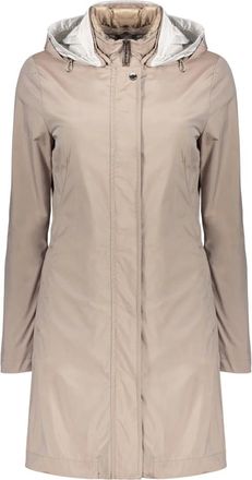 Moorer Dames, Mantels, Beige, Maat: XS Polyamide