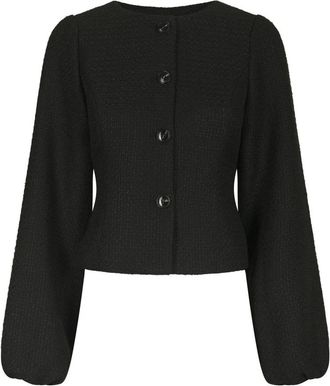 Neo Noir Junette Boucl&eacute; Jas - Dames - Jassen - Zwart - Maat: M Leer