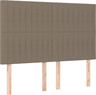 vidaXL Cabeceros 4 Unidades Tela Gris Taupe 72x5x78/88 Cm Vidaxl