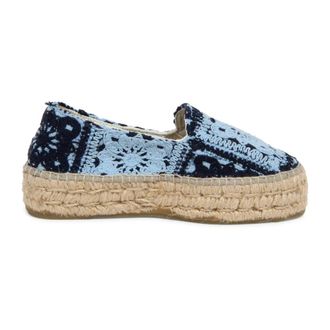 Maneb&igrave; Crochet Loafer Double Sole Yucatan-Indigo - Dames - Espadrilles - Blauw - 39 EU - Katoen - Schoenen
