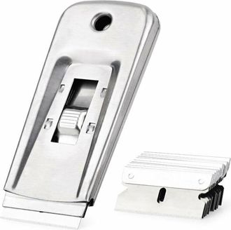 OEM Raspadores De Metal, Raspador De Vidrio, Placa Raspadora De Cer&aacute;mica Para Vidrio Con 10 Cuchillas De Metal, Para Quitar Etiquetas, Pegamento, Calcoman