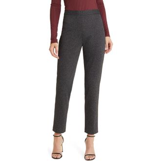 BOSS Tiluna Flat Front Pants in Charcoal Twill Fantasy at Nordstrom Rack, Size 10