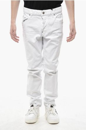 Dsquared2 Stretch Cotton 5-Pocket Pants WHITE BULL size 42