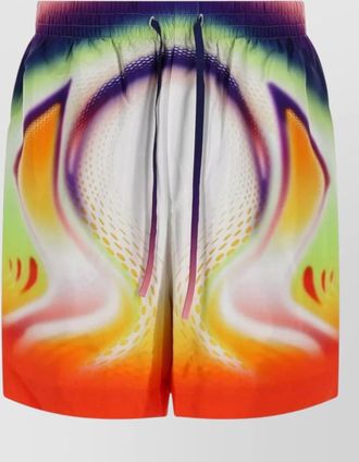 Casablanca silk tailored shorts featuring back pocket