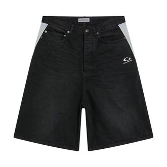 Balenciaga Piping Detail Denim Shorts - male - Balenciaga - Denim Shorts - Black - W31 - Shorts