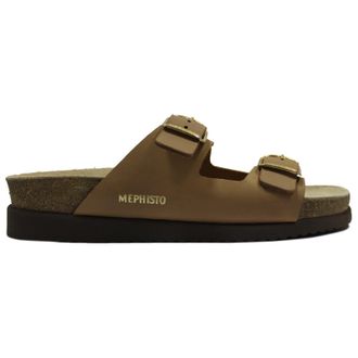 Mephisto Mephisto Harmony H1200 Leather Womens Slides Sandals - Camel Scratch - Size:UK 3.5