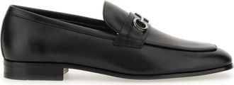 Ferragamo Black Leather Loafers