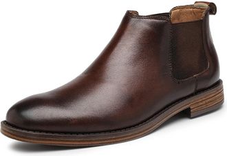 Generic Mens Genuine Leather Chelsea Boots Casual Suede Dress Boots Comfortable Oxfords Ankle Boot for Men (Brown,11.5)