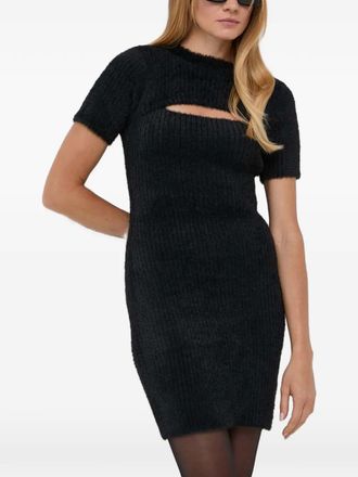 Guess Co short-sleeve knitted mini dress - Black