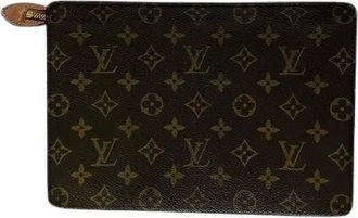 Louis Vuitton Pre-owned Clutches, male, Brown, Size: ONE SIZE Pre-owned Pochette Homme Monogram Clutch Bag