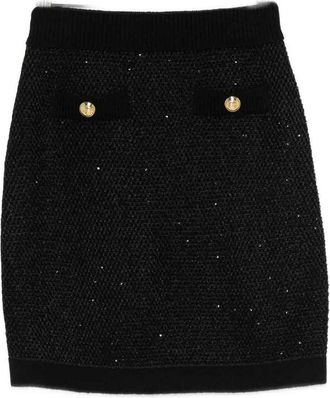 Elisabetta Franchi Black Knitted Skirt