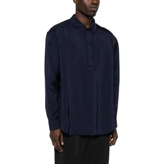 Giorgio Armani Casual Shirts, male, Blue, Size: L Sweater