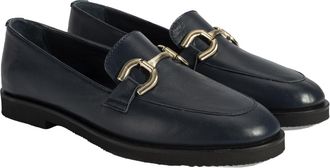 Desa Woman Slip-Ons - Leather Upper, Slip-On, Easy Fit, Flat Heel, Breathable | Dark Blue - 39