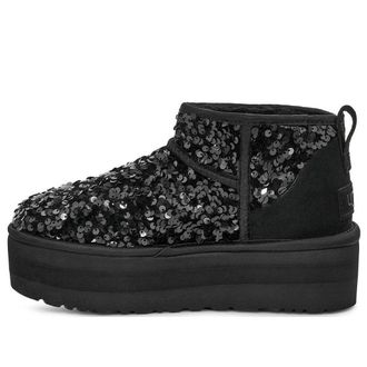 UGG (WMNS) UGG Ultra Mini Chunky Sequin Black 1135060-BLK