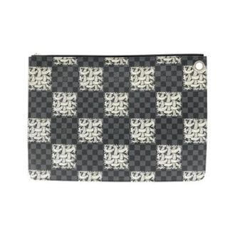 Louis Vuitton Pre-owned Pochette Jour GM Damier Graphite Pouch - Dames - Pre-owned - Zwart - Maat: ONE Size