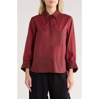 TWP Next Morning Button-Up Shirt in Burgundy at Nordstrom Rack, Size X-Small/small