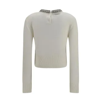 Pinko Pinko, Dames, Truien, Wit, Maat: S Wol