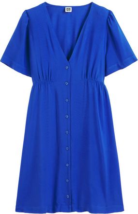 La Redoute Collections Korte uitlopende jurk, V-hals