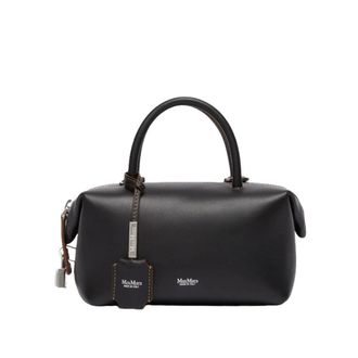 Max Mara Tassen, Dames, Zwart, ONE Size, Leer, Holdalls Bauletto