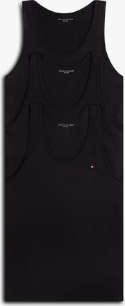Tommy Hilfiger Tanktop 3P TANK TOP, Damen, Gr. L (52), schwarz, schwarz, schwarz, Jersey, Obermaterial: 100% Baumwolle, TOMMY HILFIGER UNDERWEAR, Basic, k&ouml;rpernah h&uuml;