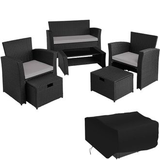 TecTake Garden Furniture Set Modena in Bronze | Size: 4 Person