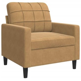 vidaXL Sill&oacute;n De Terciopelo Marr&oacute;n 60 Cm Vidaxl