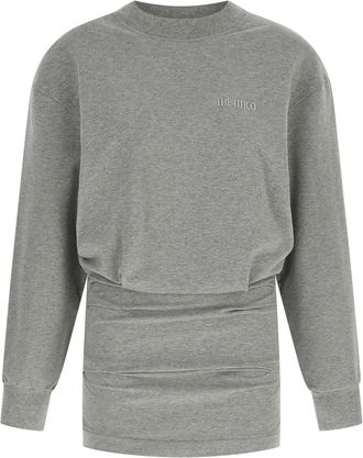 The Attico Grey Draped mini dress