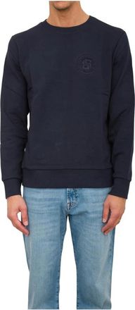 HUGO BOSS C-Sharpe 01 Sweatshirt - Heren - Sweatshirts - Blauw - M - Katoen - Hoodies & sweatvesten