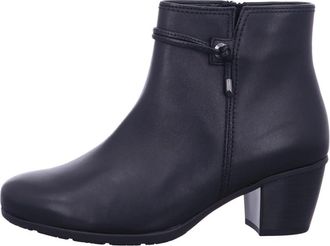 Gabor Ela Enkellaarsjes - Dames - Laarzen met Hak - Zwart - 40 1/2 EU - Leer - Schoenen